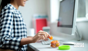 Ways To De Stress At Work snacks at your desk